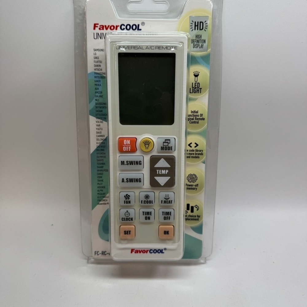 FavorCOOL Replacement Remote Control‎ All in One Universal LCD Controller for AC